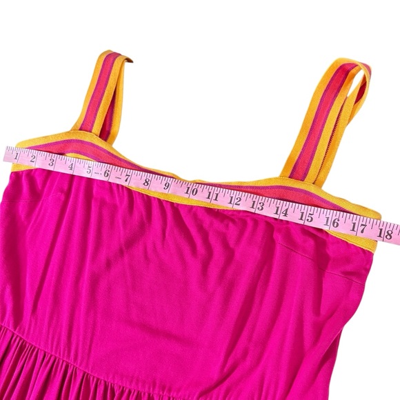 TED BAKER norabel pink tiered jersey maxi sundress 5 M 12 - Picture 10 of 12